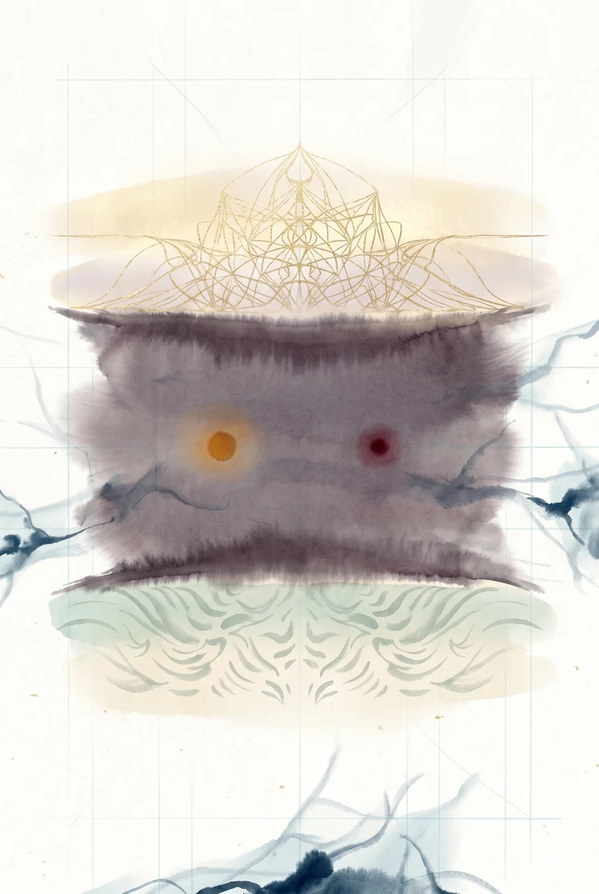 ALLES World as a shadow plane formed between plane 9 (soul) and plane 8 (etherical), with the fringe and the Neither-World beyond, and a warped recreation of positive zero and negative zero floating outside ALL THAT IS
