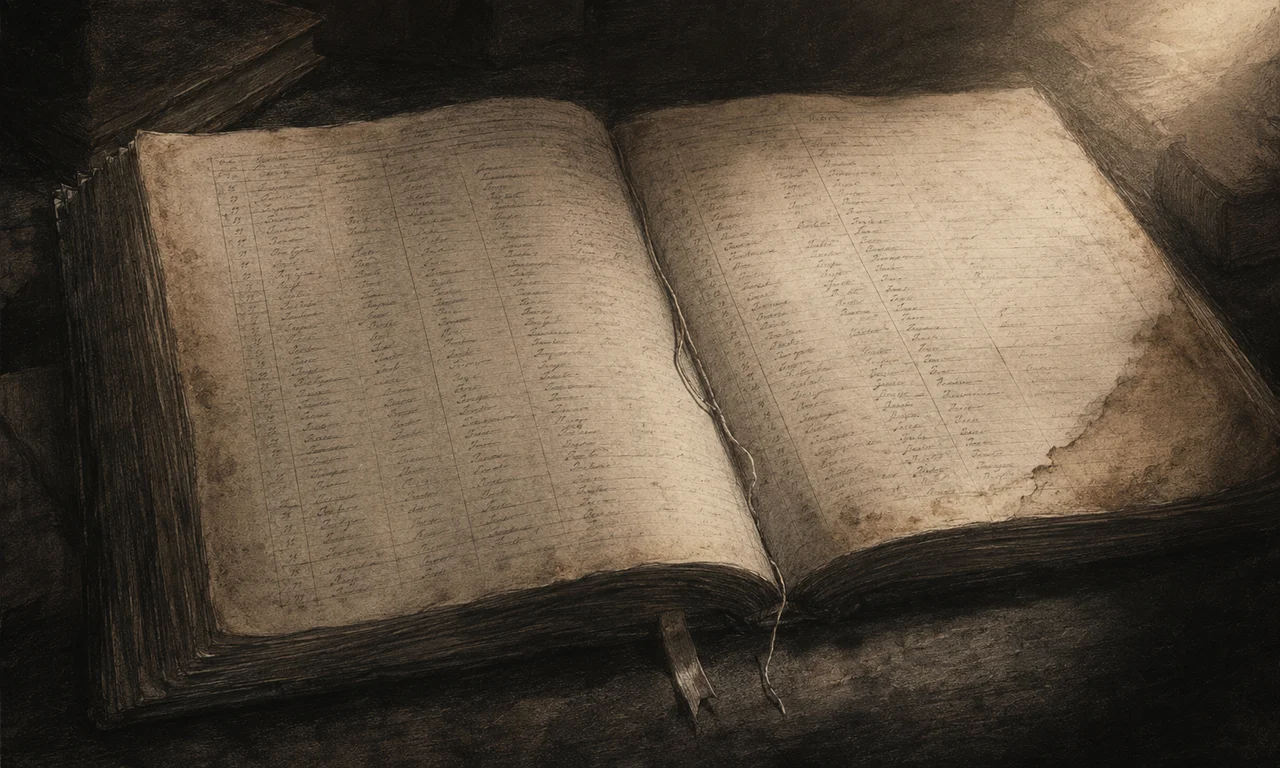 An open ledger spread showing columns of city names against handwritten annotations and account codes